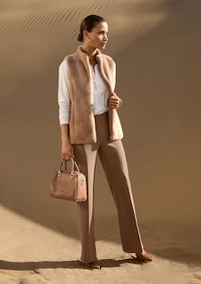 Gilet en fausse fourrure avec zip de fermeture thumbnail 1