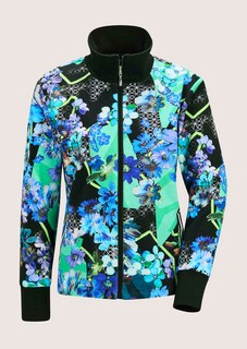 Bedruckte Sweat-Jacke mit Stehkragen und Zipper thumbnail 7