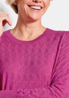 Pull en tricot avec motif torsadé en zigzag thumbnail 5