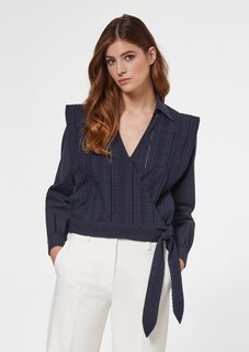 Wickelbluse mit Madeira-Stickerei thumbnail 2