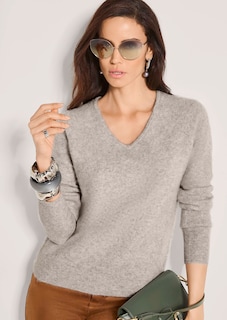 Schurwoll-Pullover mit V-Ausschnit thumbnail 5