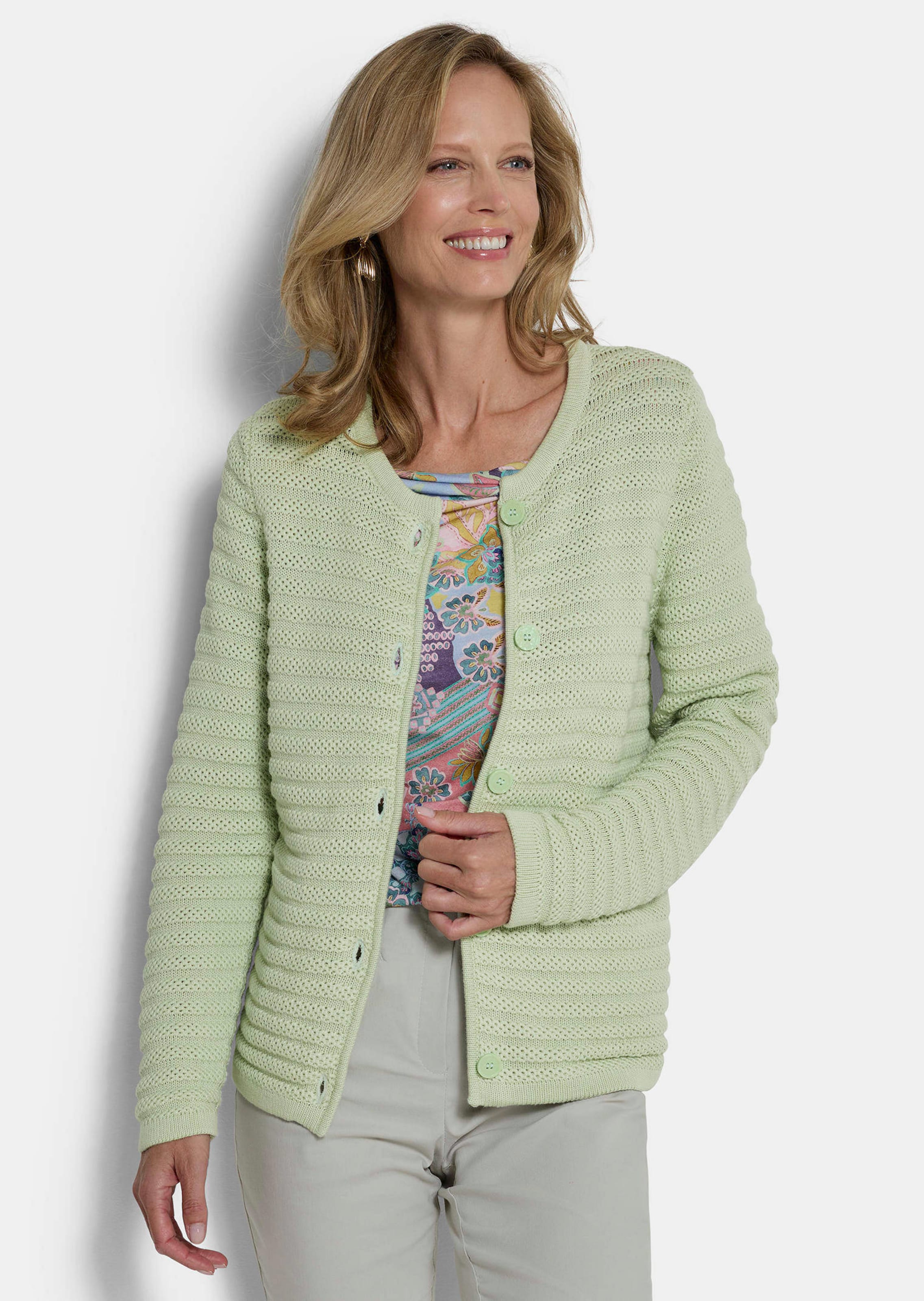 Ajourtricot jasje van puur katoen