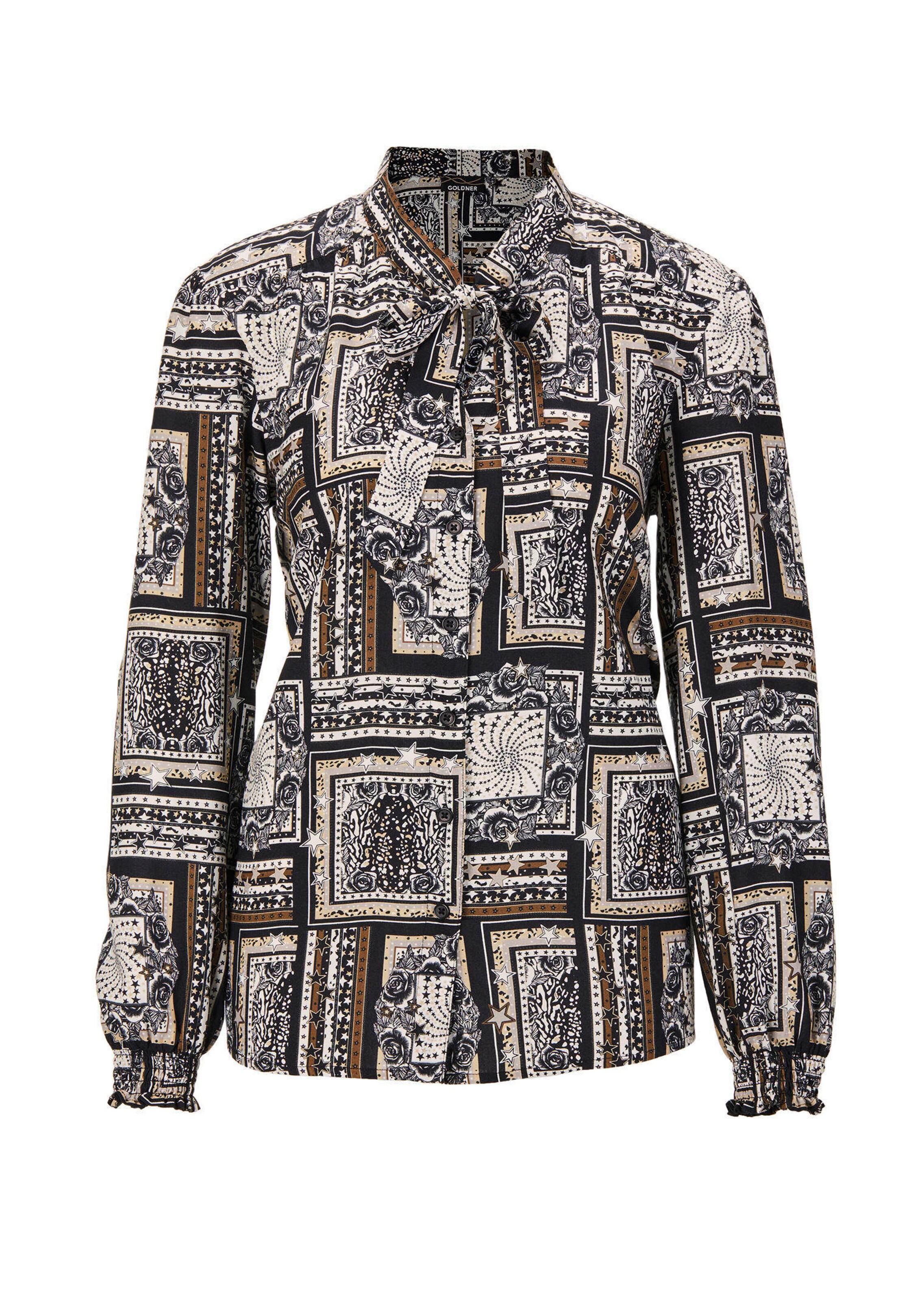 Gedessineerde blouse met tuniekhals thumbnail 6