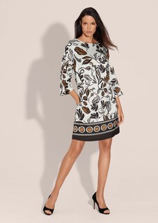 Rundhals-Kleid mit Unikat-Print thumbnail 3