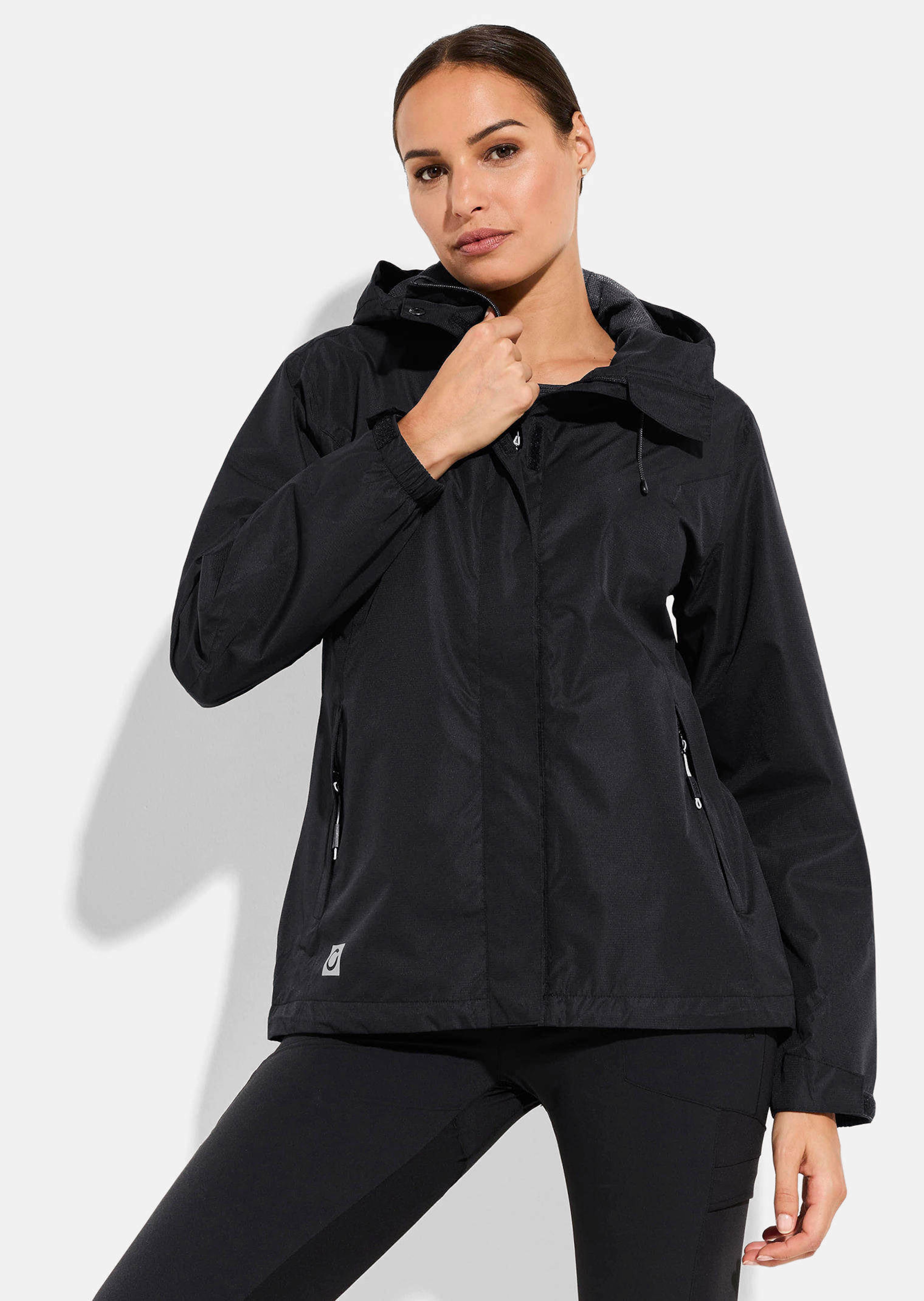 Outdoorjacke mit Kapuze