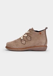 Stiefeletten aus echtem Leder mit breiter Schnürung thumbnail 4