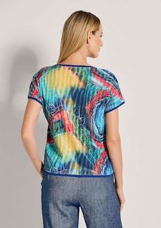 Rundhals-Shirt mit leuchtendem Pailletten-Print thumbnail 4