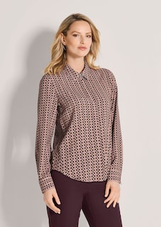 Soepele blouse met geometrisch patroon thumbnail 2