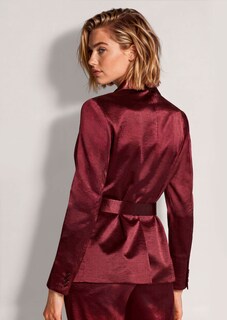Edler Satin-Blazer mit Bindeband thumbnail 4