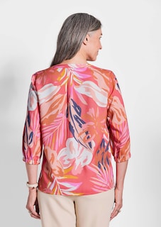 Druckbluse mit Gummibündchen thumbnail 3