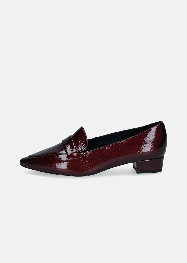 Mocassins en cuir aspect vernis