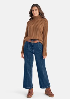 Nachhaltige Wide Leg-Jeans mit Bundfalten thumbnail 3