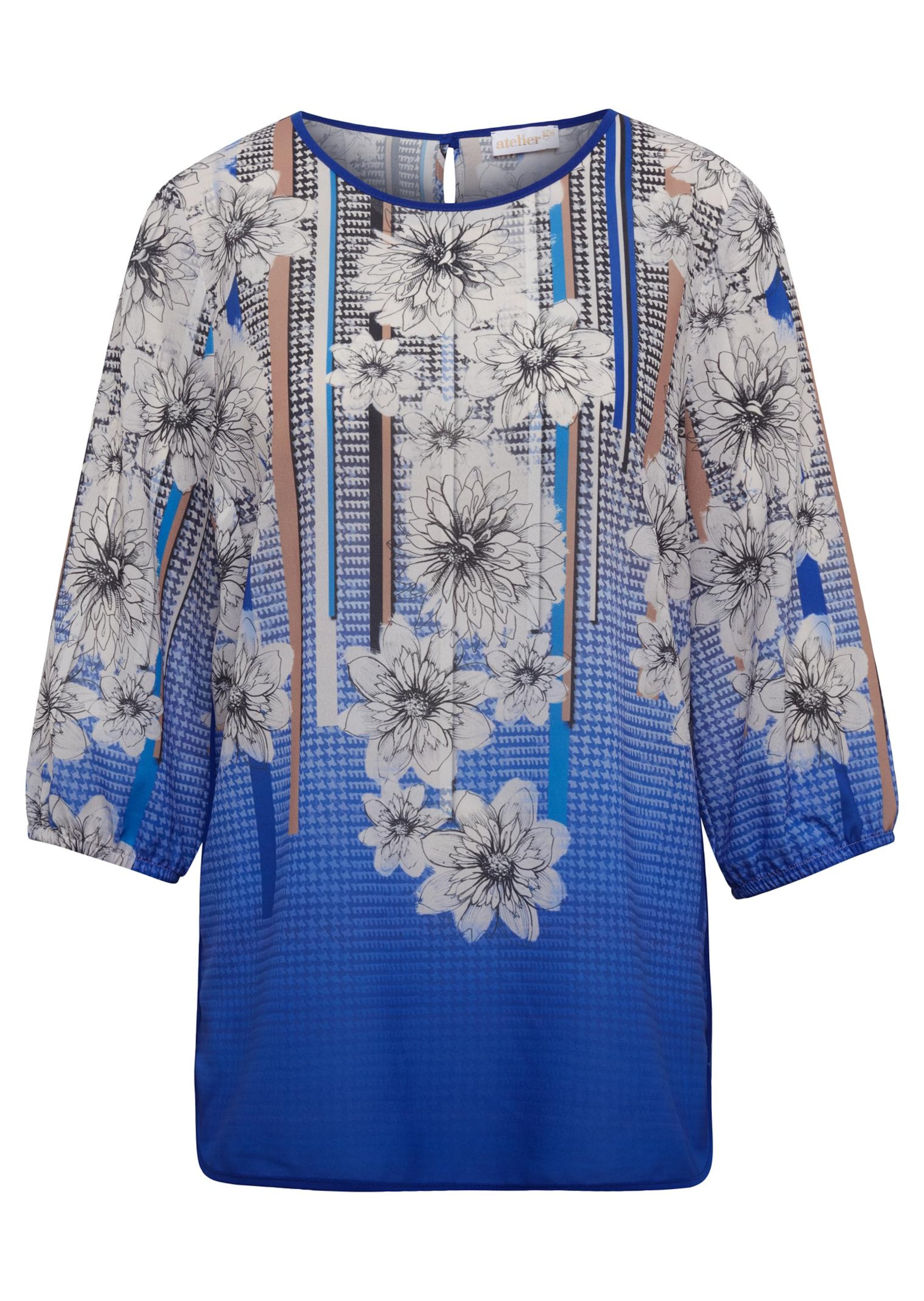 Druckbluse aus einer knitterarmen Ware