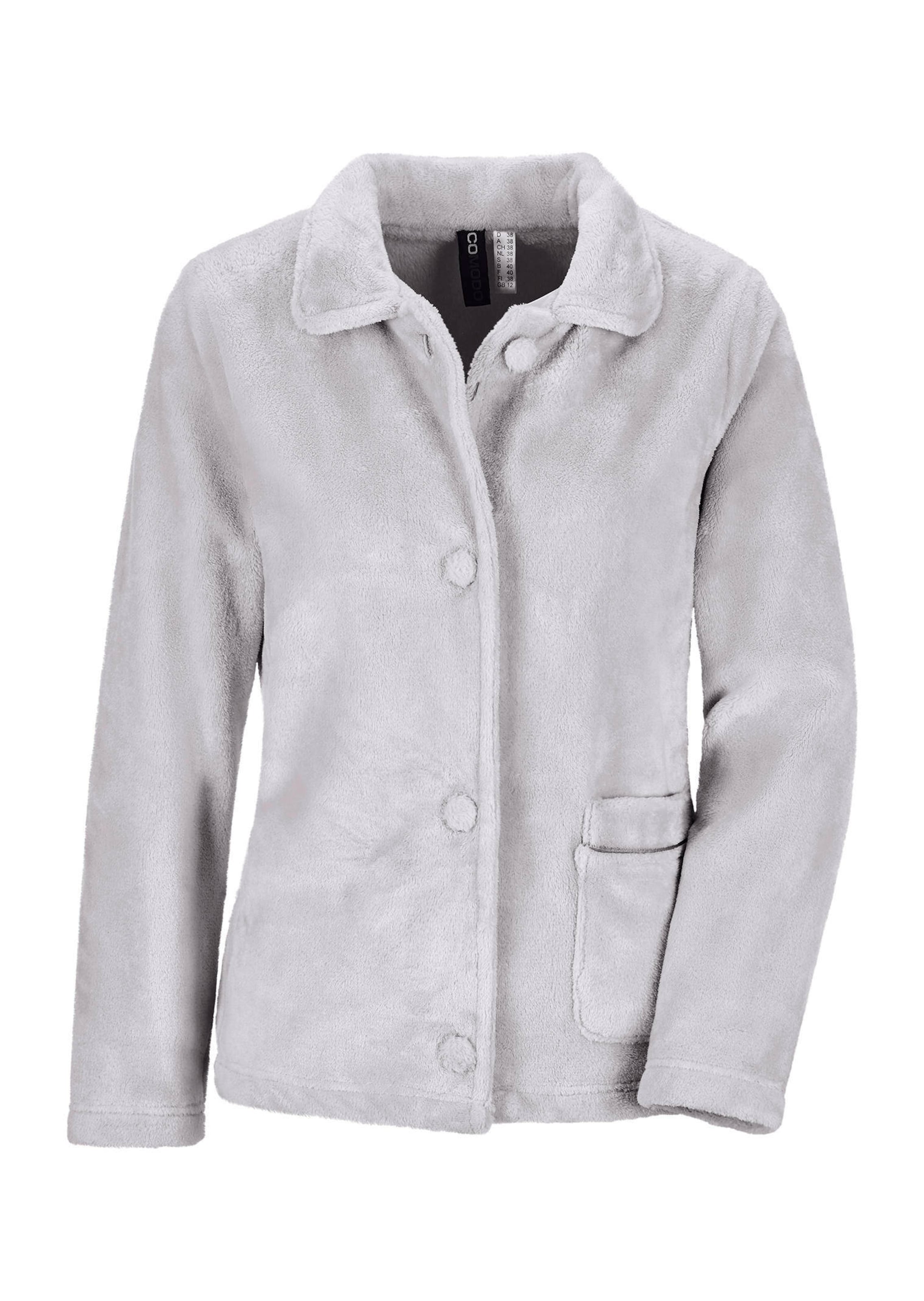 Fleecejacke mit großen Knöpfen