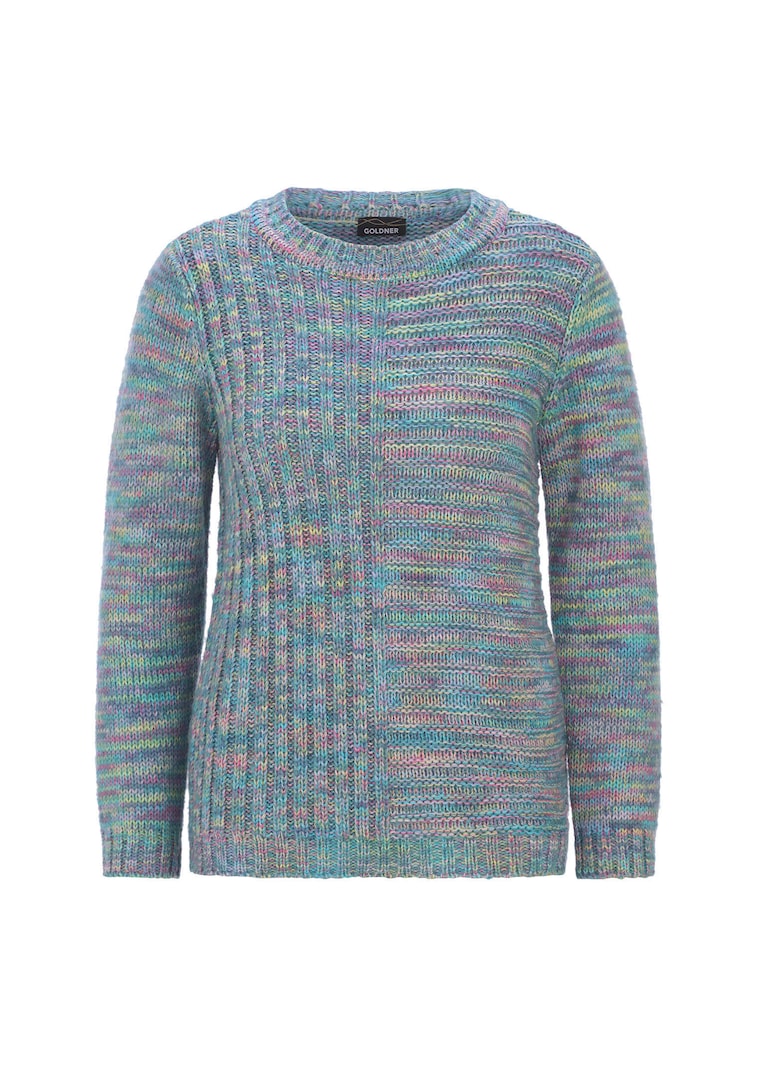 Pflegeleichter Strickpullover in Melange-Optik