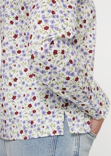 Kurze Boxy-Bluse mit Millefleurs-Print thumbnail 6