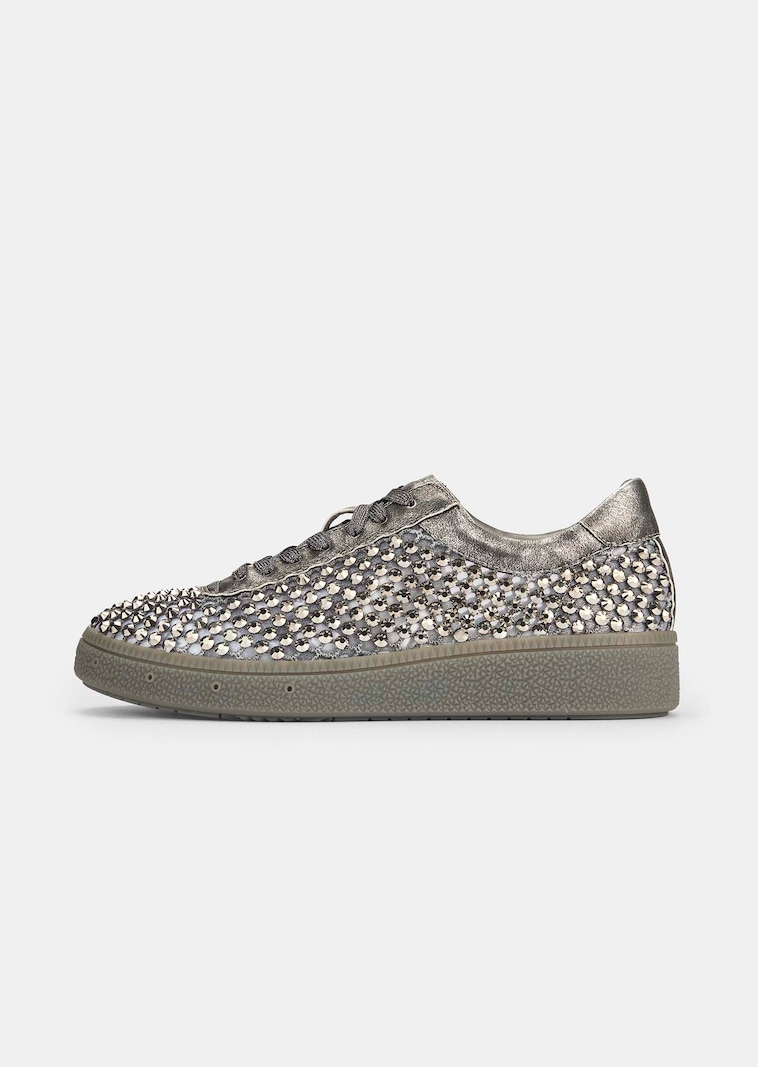 Sneaker aus Mesh-Gewebe mit Strass