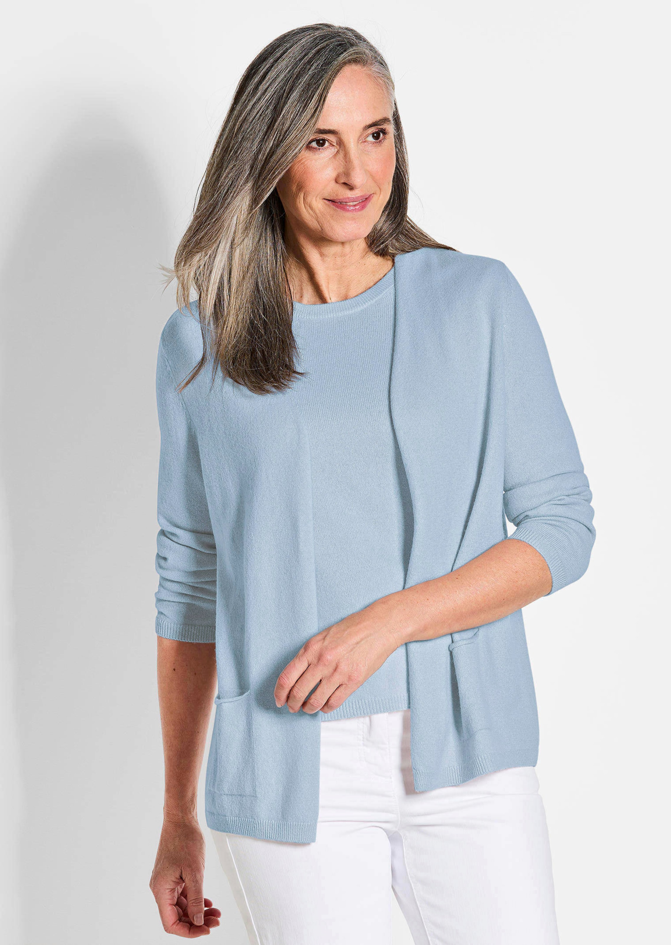 Lang tricot jasje van kasjmier