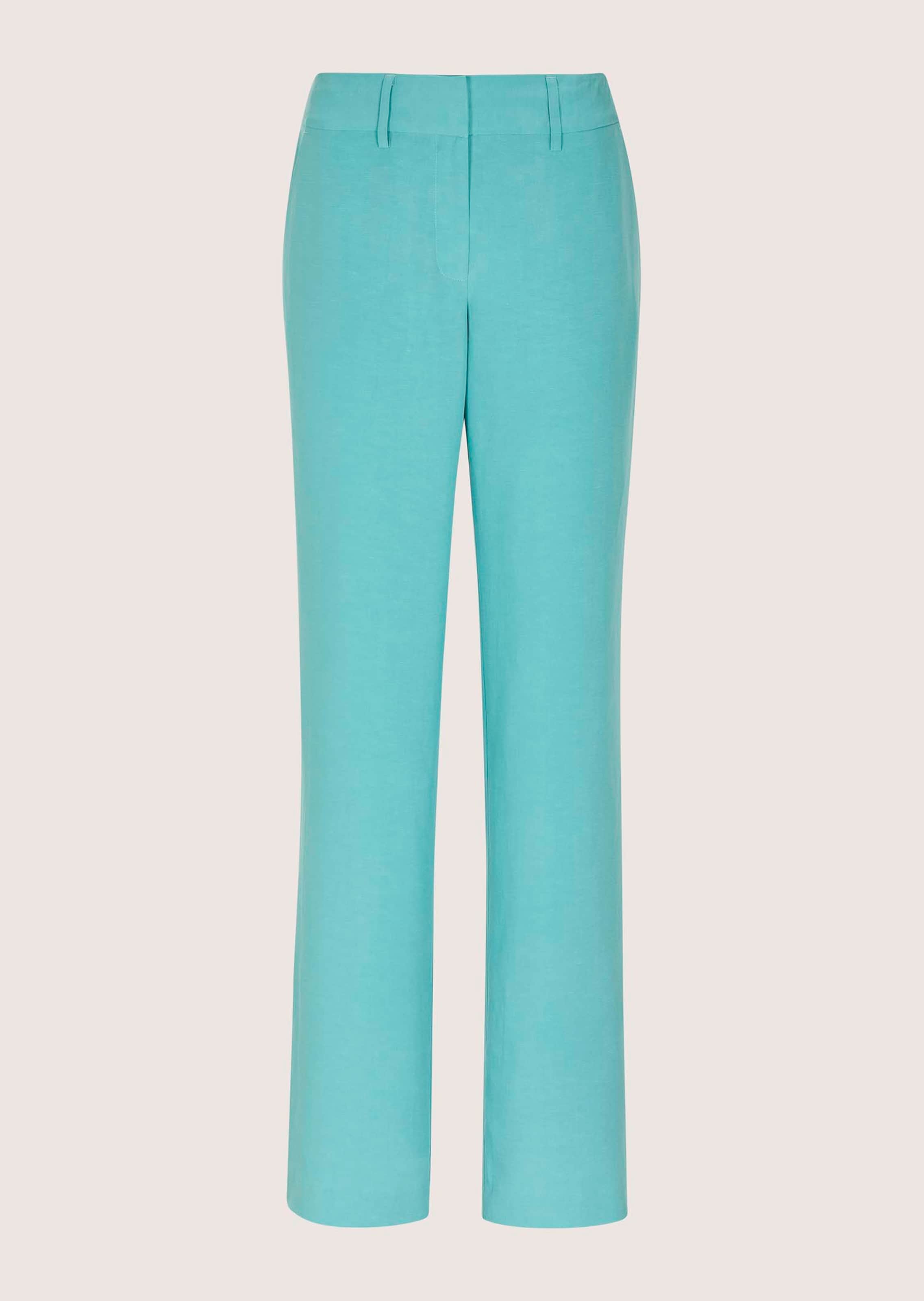Weite Sommerhose aus Lyocell und Leinen