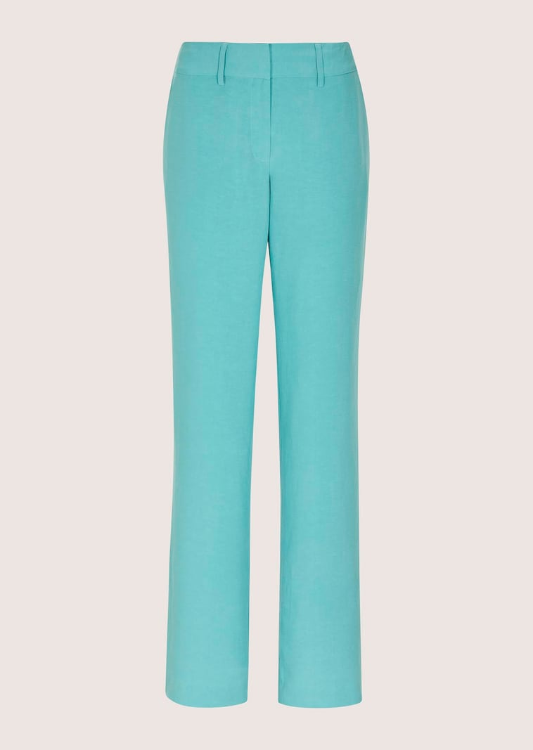 Weite Sommerhose aus Lyocell und Leinen