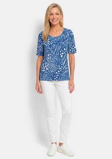 Shirt van viscose met modieuze animalprint thumbnail 2
