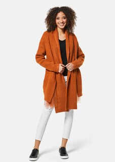 Lange Rippstrickjacke thumbnail 3