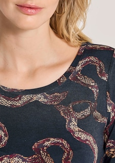 Viskose-Shirt mit Schlangenprint thumbnail 6