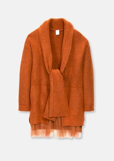 Lange Rippstrickjacke thumbnail 7