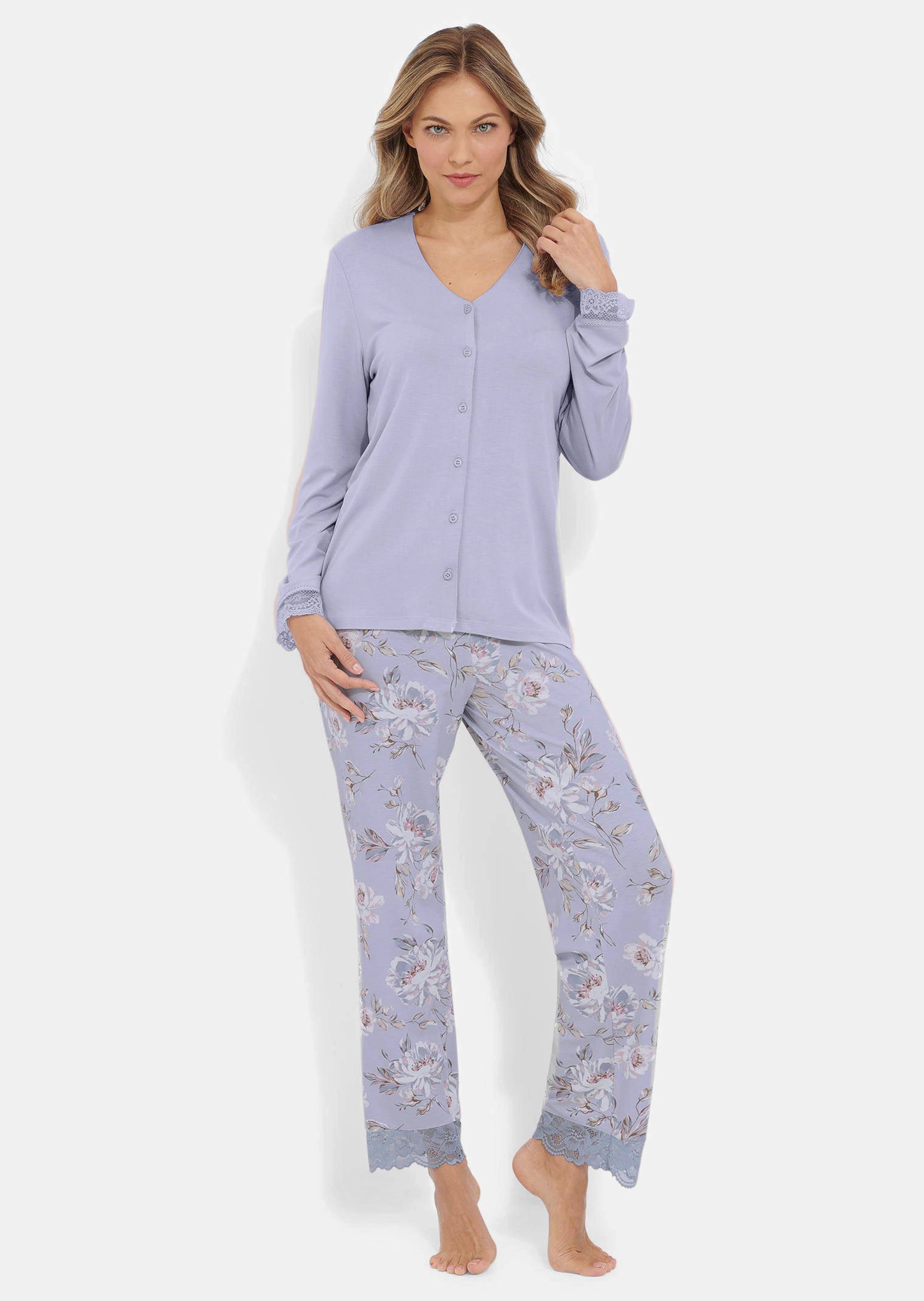 Pyjama in feinem Viskose-Jersey