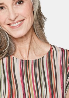 Druckbluse mit Streifendruck thumbnail 5
