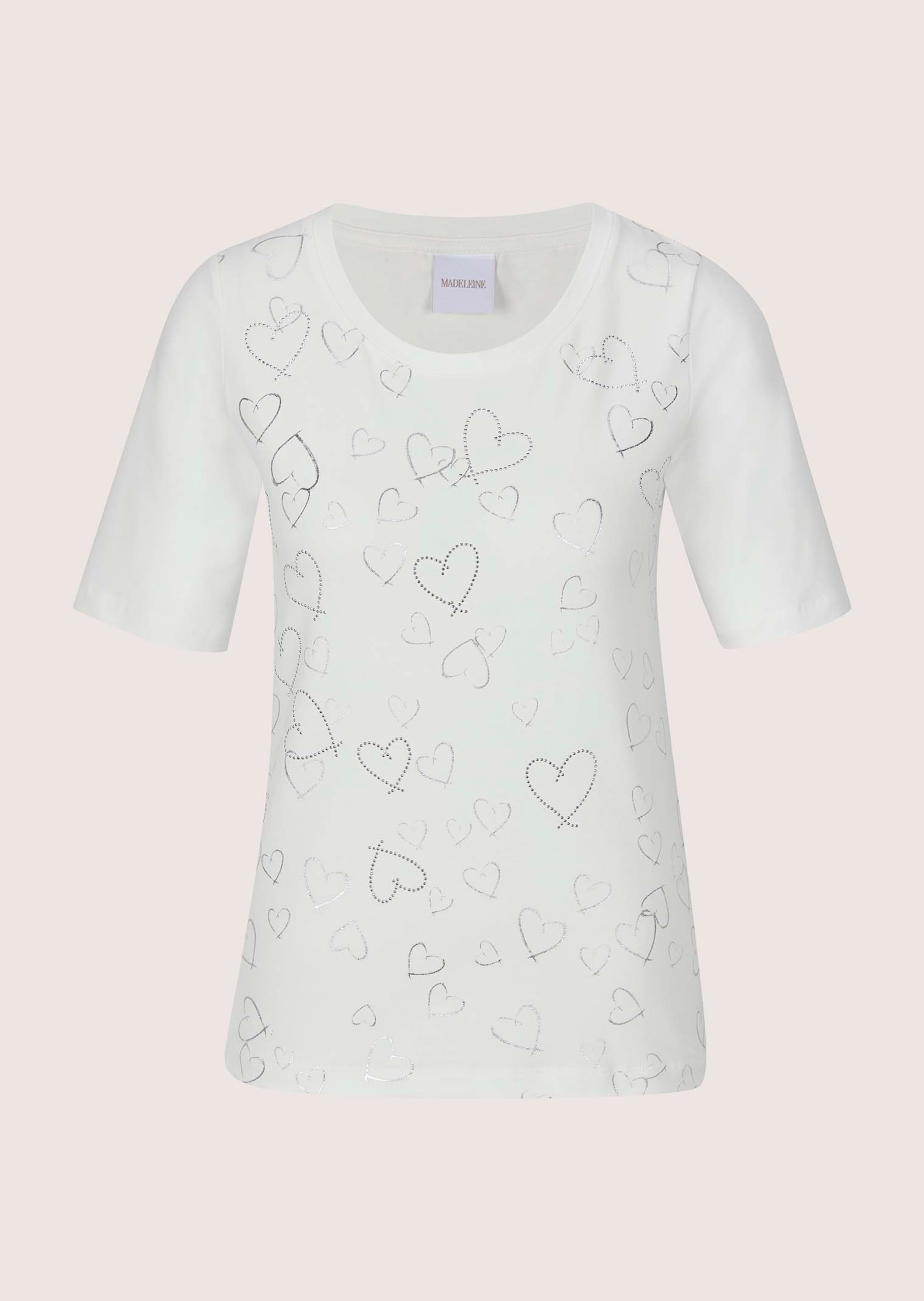 T-shirt met hartjesprint
