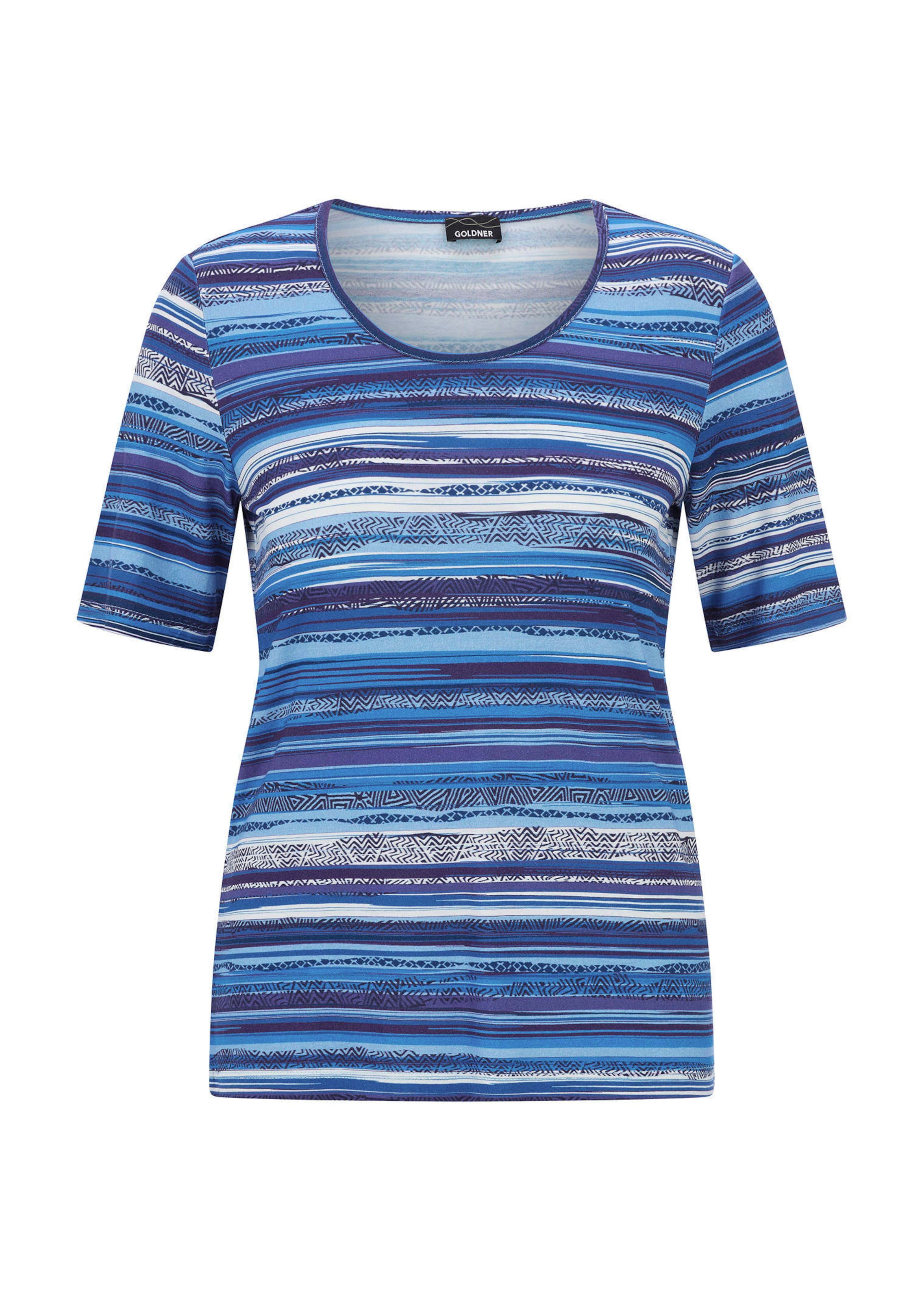 Viskoseshirt mit farbintensivem Streifenmuster
