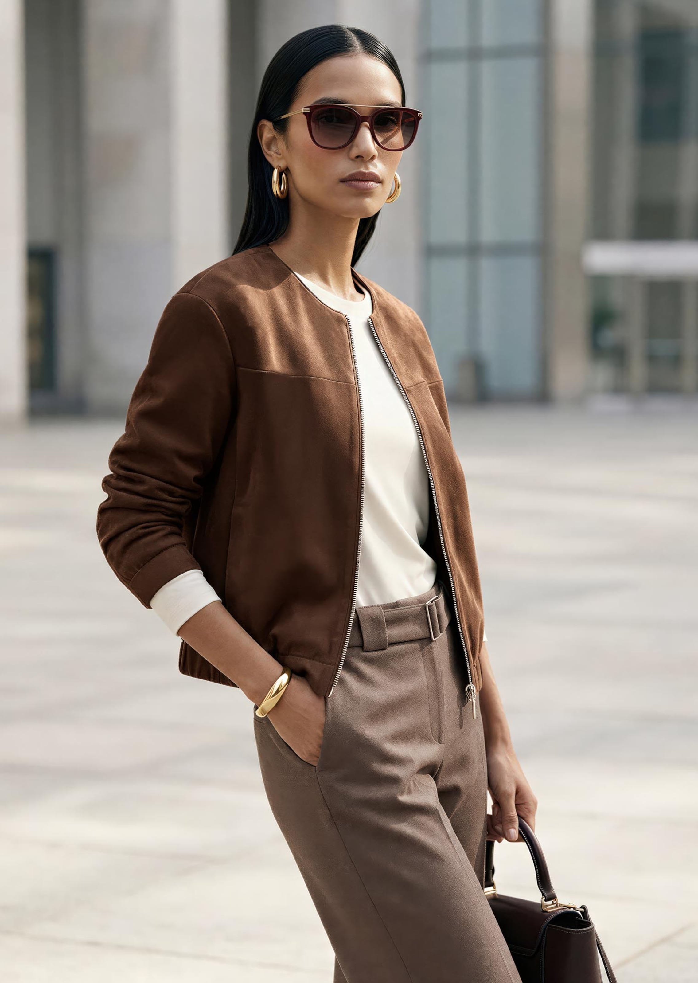 Blouson in suèdelook