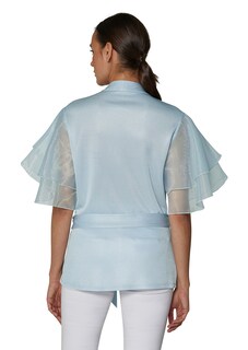 Bluse im Metallic-Look mit transparenten Ärmeln thumbnail 4