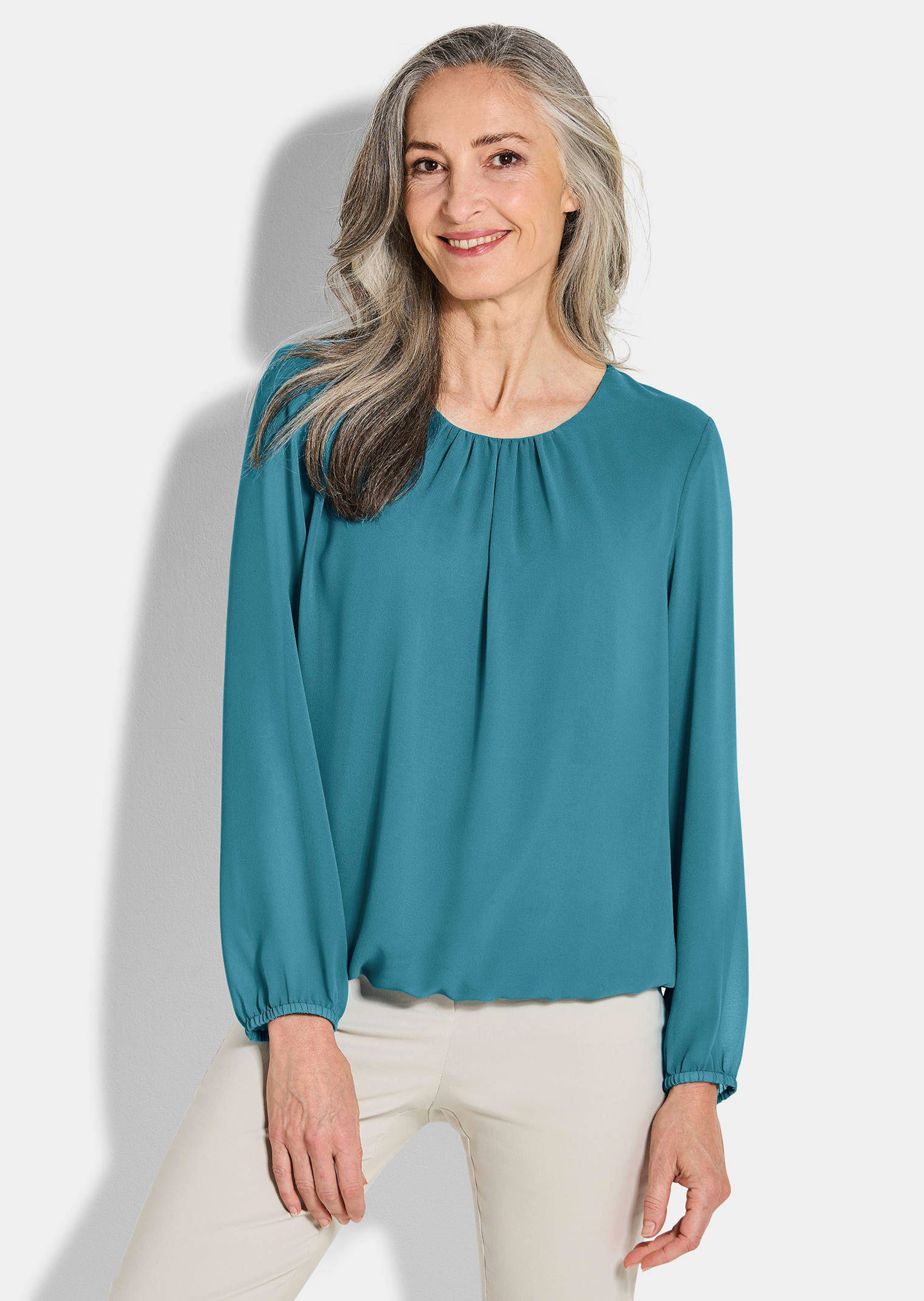 Elegante blouse van chiffon