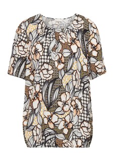 Vrouwelijke gedessineerde blouse met ronde hals thumbnail 2