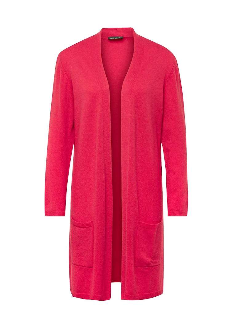 Modische Kaschmir-Longstrickjacke