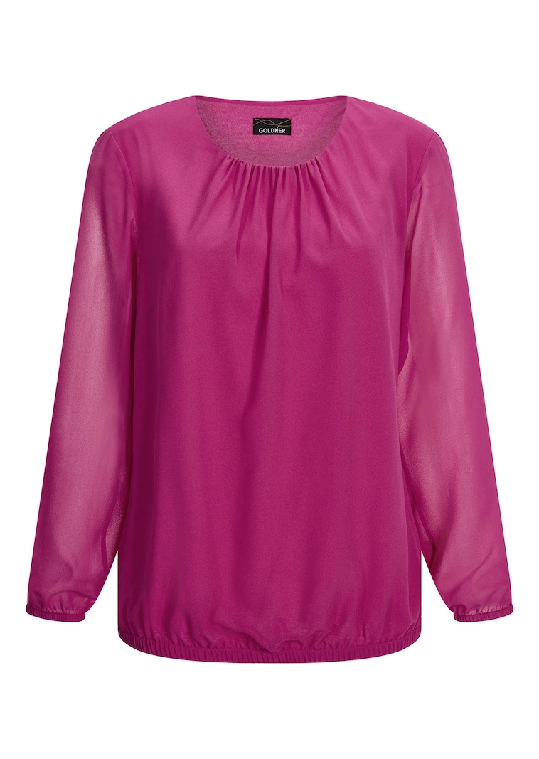 Elegante blouse van chiffon