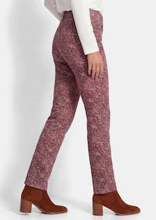 Pantalon en velours côtelé LOUISA à motif cachemire thumbnail 4