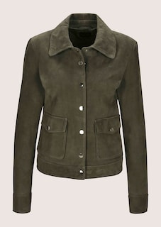 Leather jacket made from kid suede thumbnail 7