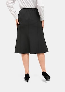 Kreukarme rok met SilverFresh-bewerking en elastische tailleband thumbnail 3