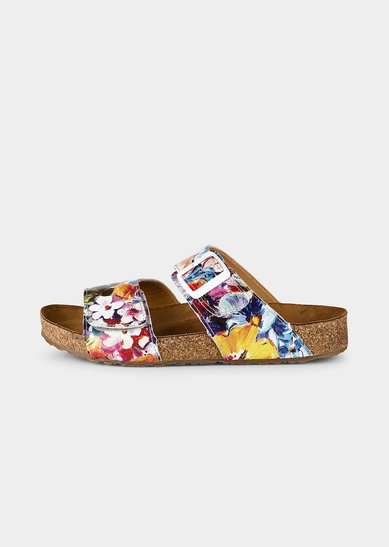 Sandalen met kurken voetbed