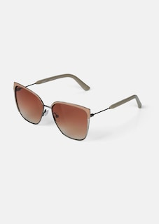 Grandes lunettes de soleil avec monture métallique thumbnail 2