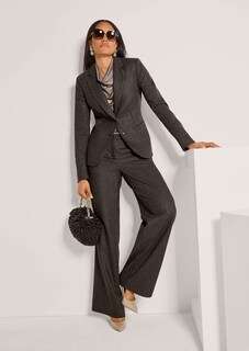 Blazer classique à rayures fines en laine thumbnail 5