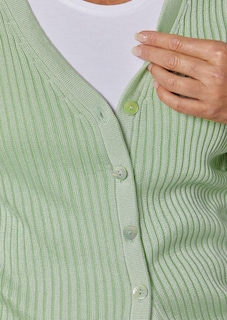 Onderhoudsarm tricot jasje met hoogwaardige ribstructuur thumbnail 5