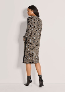 Jacquard-Kleid mit Leopardenmuster und Strass thumbnail 4