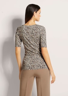 Animal print top with round neck thumbnail 4