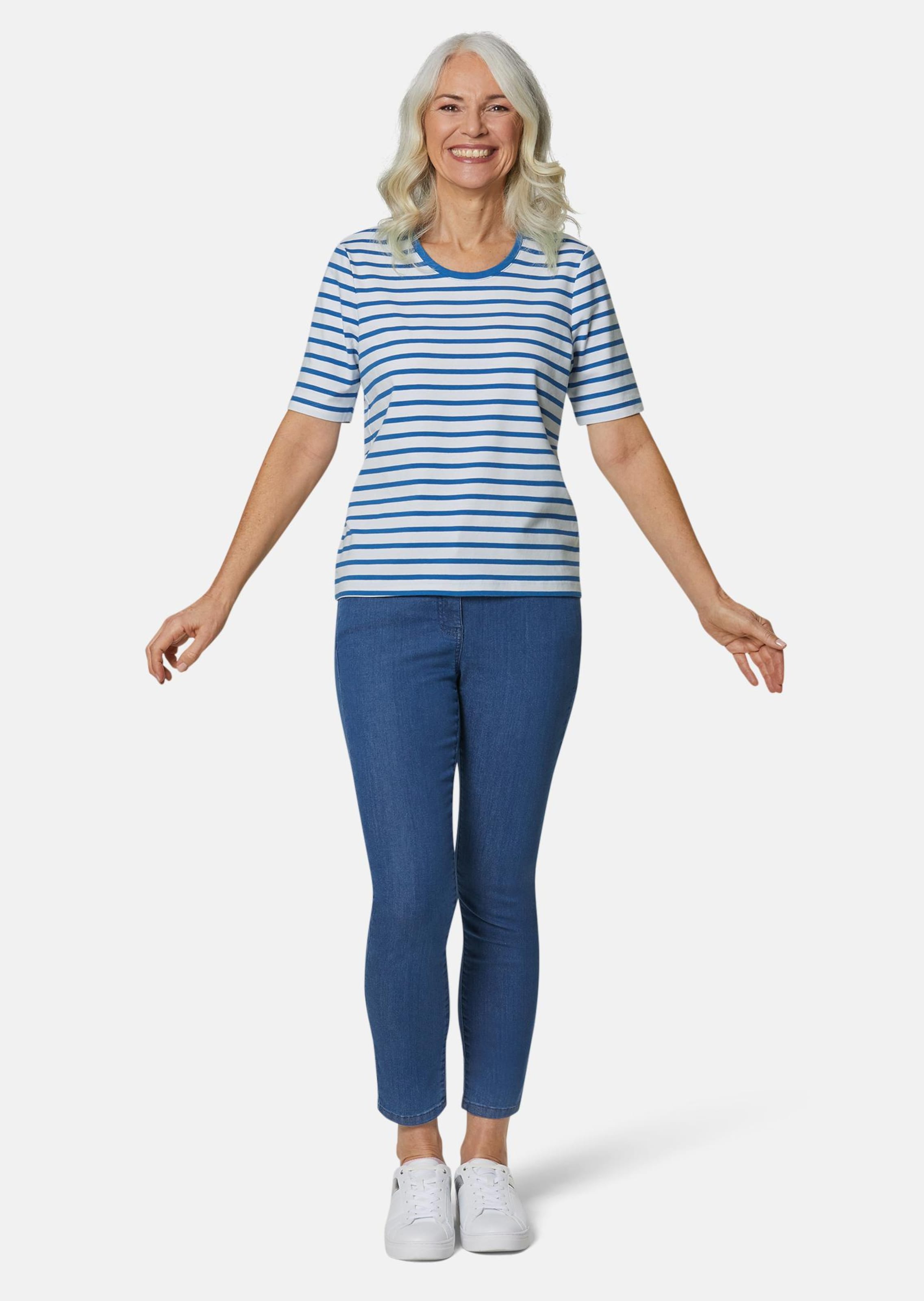 Gestreept shirt met halflange mouwen
