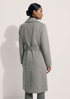 Long, double-breasted wool coat thumbnail 4