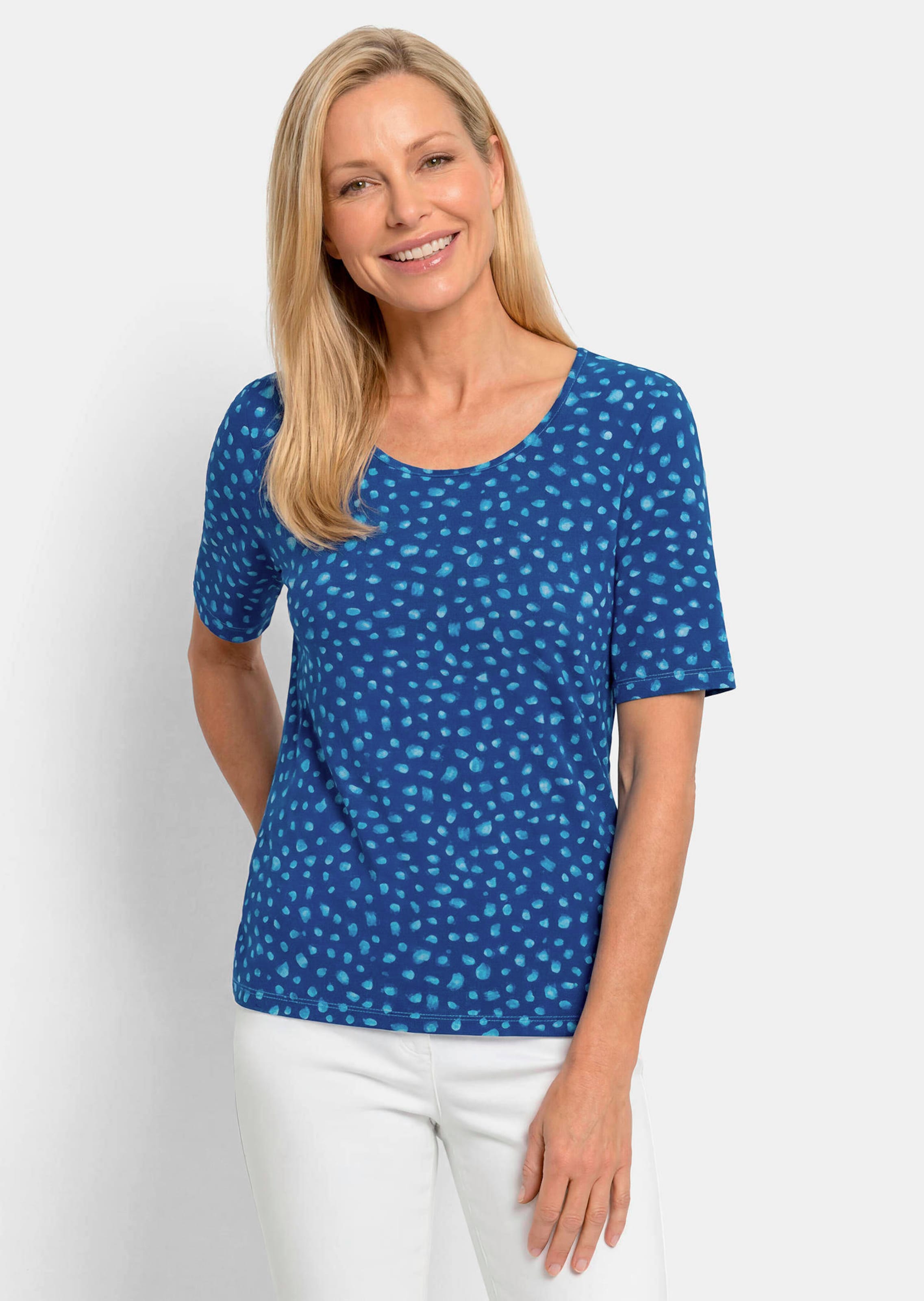 Viscose shirt met speelse stippen